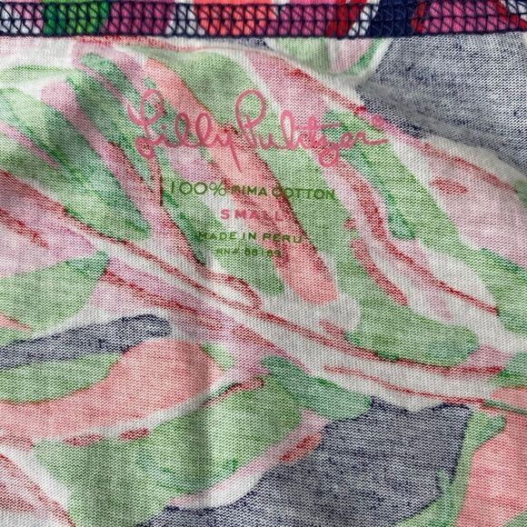 Lilly Pulitzer Palmetto Dress In the Vias Pima Cotton Small Pink Navy - Picture 5 of 7